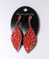 Fashion jewelry red leave ear rings