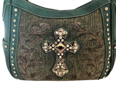 Montana West Green Cross purse, Brand New