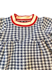 Long sleeve Toddler Plaid Pattern sweater dress