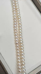 AAA级，9-10毫米美丽和大型养殖水珍珠项链-必备！