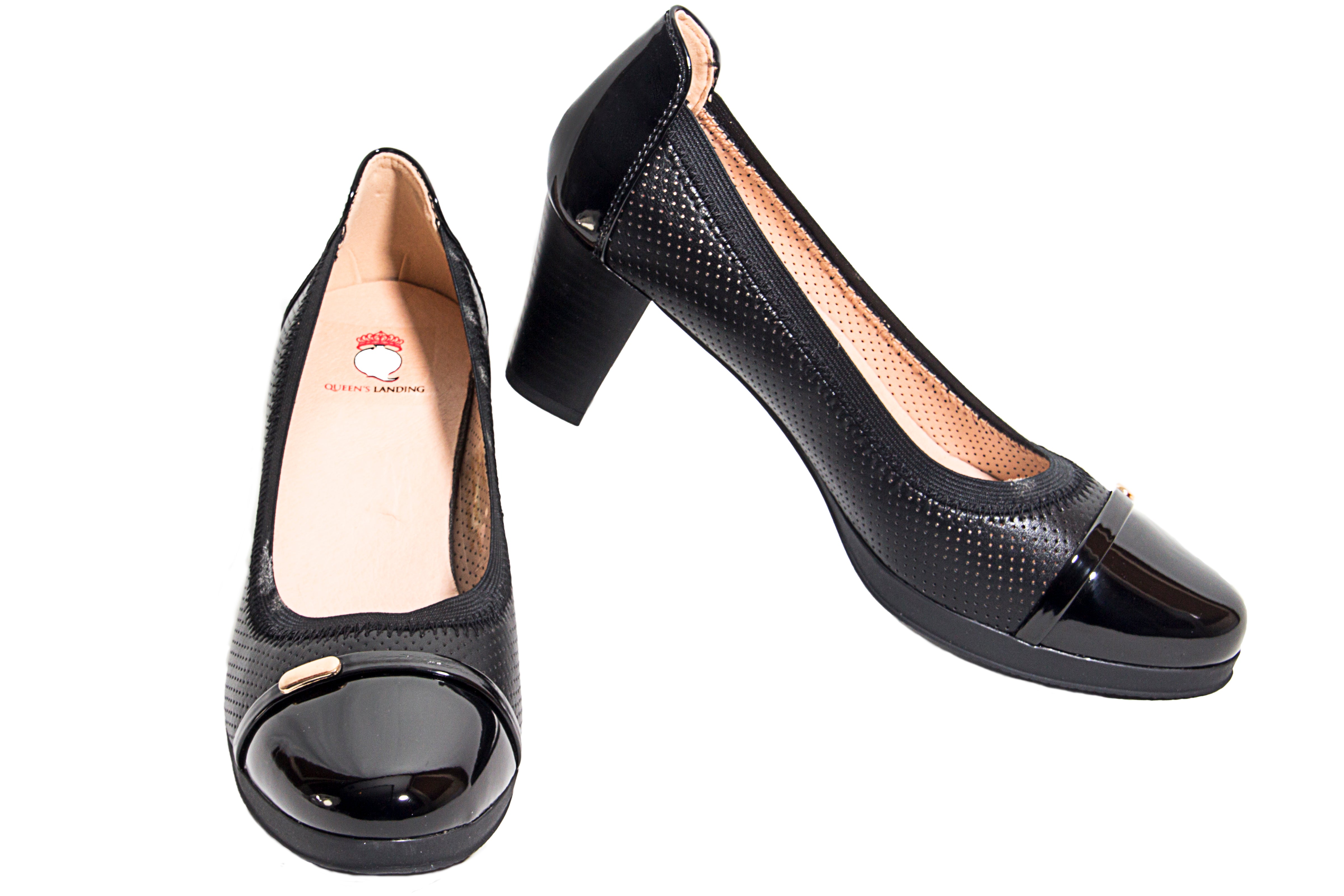 Helen- Elegant and breathable leather insole medium heels
