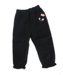Charcoal Color Woolen Textile Cute Toddler Penguin Pants